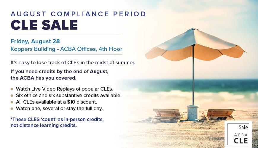 August Compliance Sale