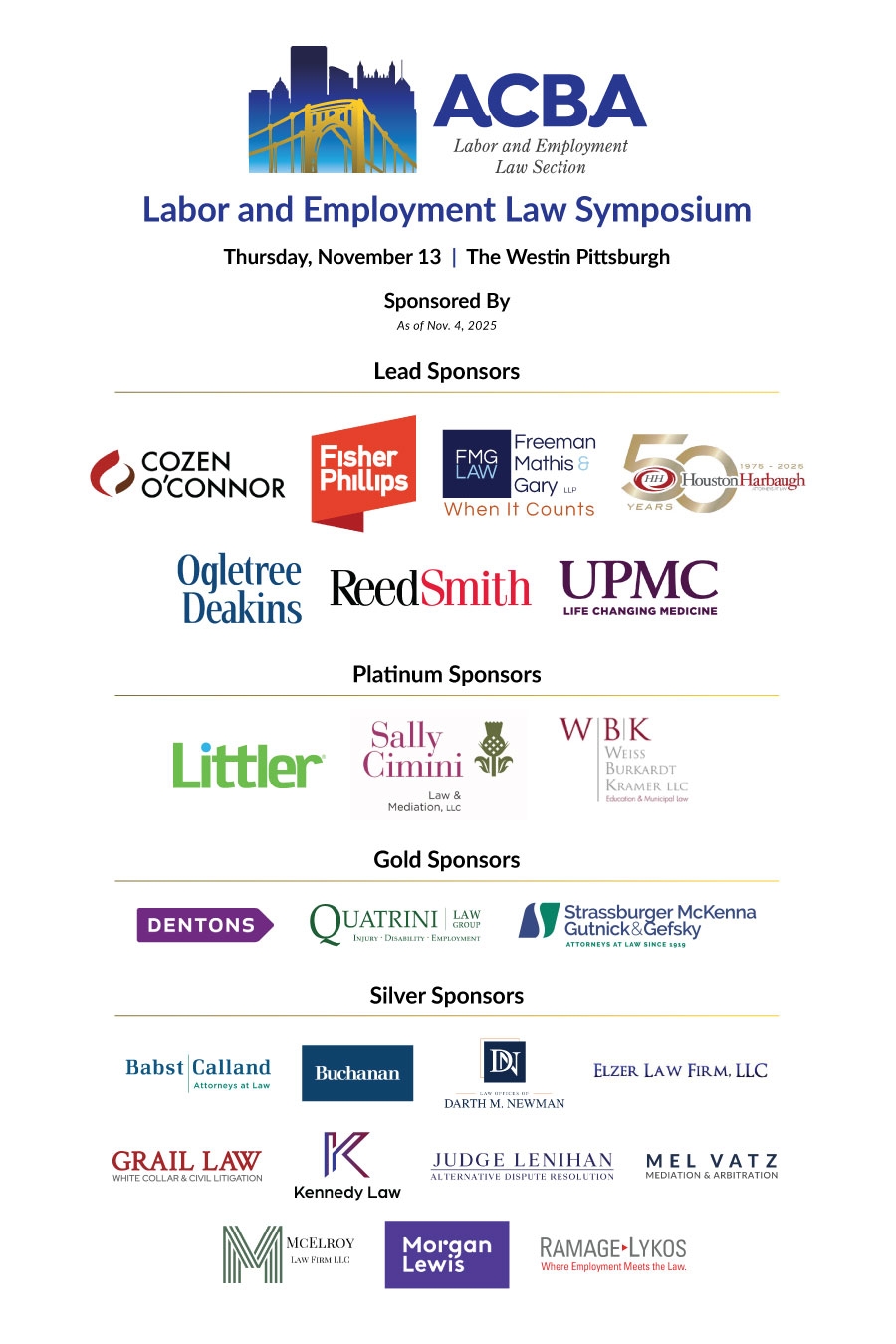 Labor and Employment Sponsors
