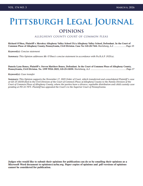 March 6 Edition of PLJ Opinions