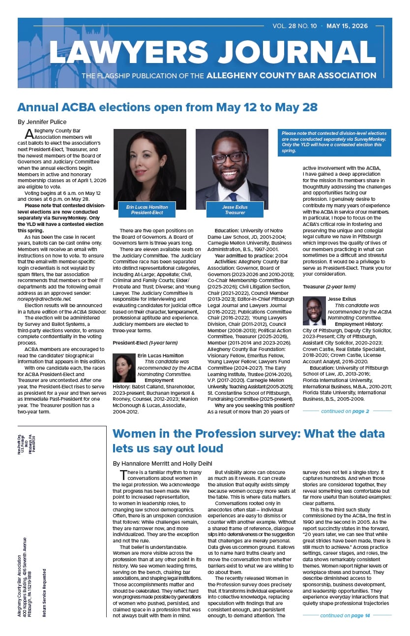 May 15 Edition of Lawyers Journal