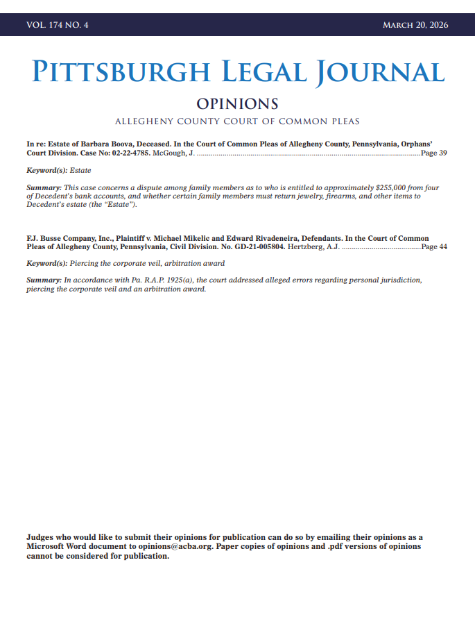March 20 Edition of PLJ Opinions